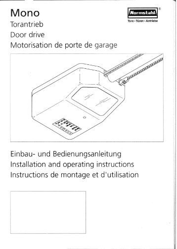 Montageanleitung Mono von 1996 bis 2001 - Normstahl