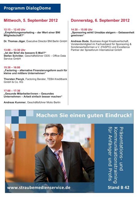 Berlin 2012 - b2d business to dialog Hofes e.K.