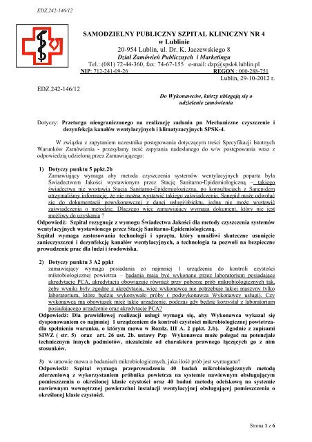 zap-czyszczenie wentylacji.pdf - SPSK4 w Lublinie - Lublin