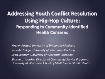 Responding to Community-Identified Health Concerns - University of ...