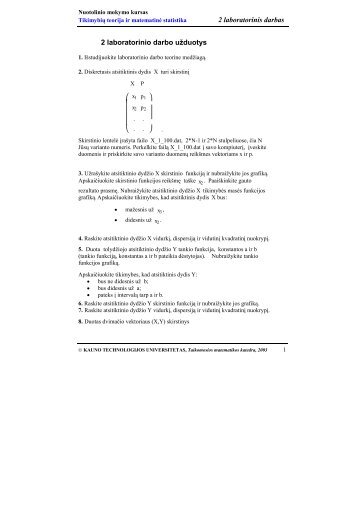 4lab uzduotys.pdf - Kauno technologijos universitetas