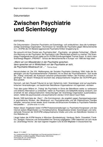 Zwischen Psychiatrie und Scientology - Nachrichten aus Psychiatrie ...