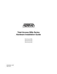 Total Access 900e Series Hardware Installation Guide - Adtran