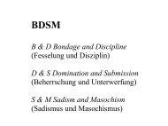 B & D Bondage and Discipline (Fesselung und Disziplin) D & S ...