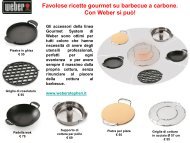 Favolose ricette gourmet su barbecue a carbone. Con Weber si può!