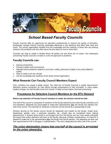 School Based Faculty Councils - Broward Teachers Union