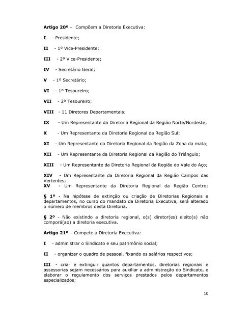 1 ESTATUTO DO SINDICATO DE ENGENHEIROS NO ... - Senge-MG