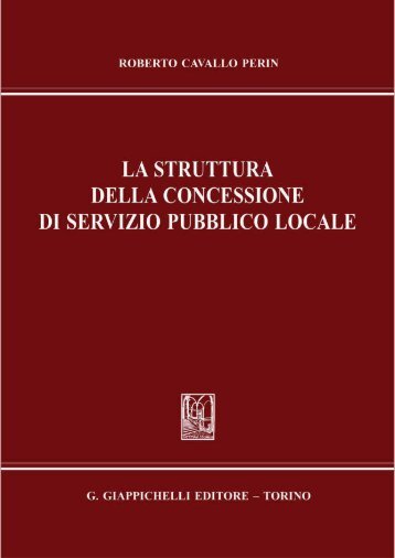 La struttura della concessione di servizio pubblico locale