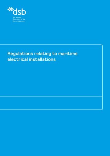 Regulations relating to maritime electrical installations