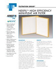 NEXFILTM HIGH EFFICIENCY MINI-PLEAT AIR FILTER - Waco