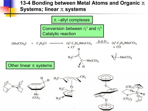 13-4 Ligands in Organometallic Chemistry