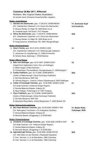 Resultate -> (PDF) - Deerhound-Club der Schweiz