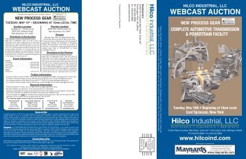 webcast auction hilco industrial, llc