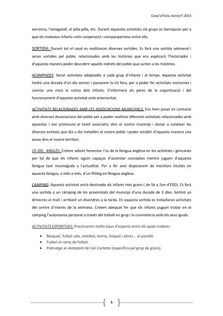 PresentaciÃ³ pdf Casal AMPA Pla de les Vinyes - Ajuntament de ...