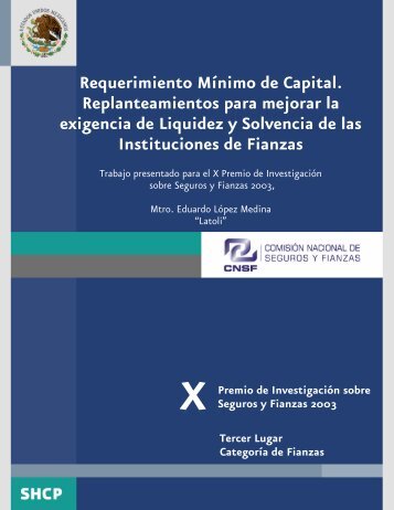 Requerimiento MÃ­nimo de Capital. Replanteamientos para ... - CNSF