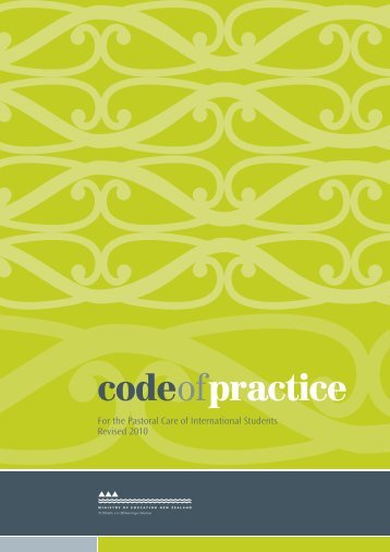 Code of Practice for the Pastoral Care of International Students