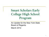 Smart Scholars Early College High School ... - Board of Regents