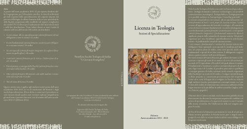Licenza in Teologia - Pontificia Facolta' Teologica di Sicilia