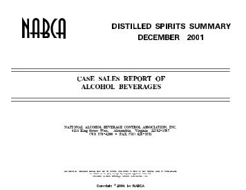 DISTILLED SPIRITS SUMMARY DECEMBER 2001 - nabca