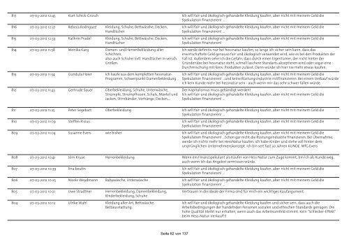 Kunden von hessnatur - Institut für soziale Dreigliederung