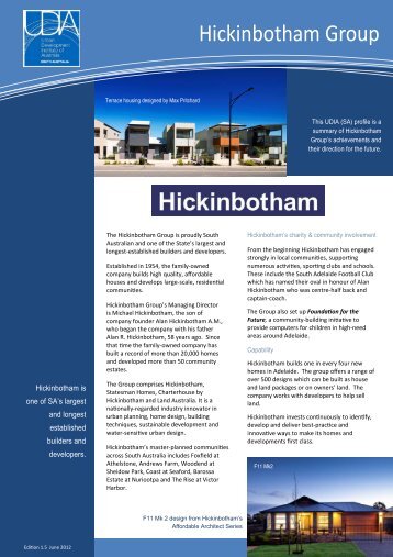 Hickinbotham Group - UDIASA - Urban Development Institute of SA