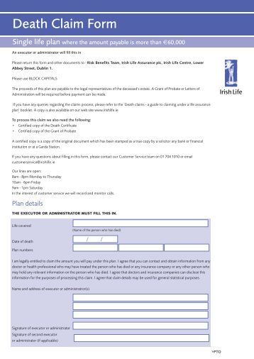 death claim form max death claim form max