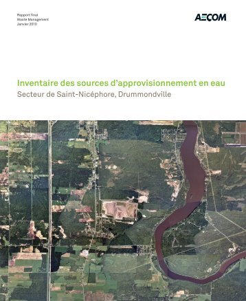 Inventaire des sources d'approvisionnement en eau â AECOM - BAPE