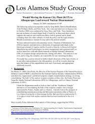 Would moving the Kansas City Plant (KCP) - Los Alamos Study Group