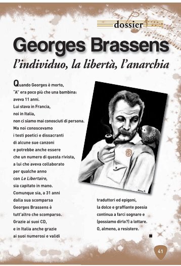 Brassens - Omaggio a Fabrizio De André