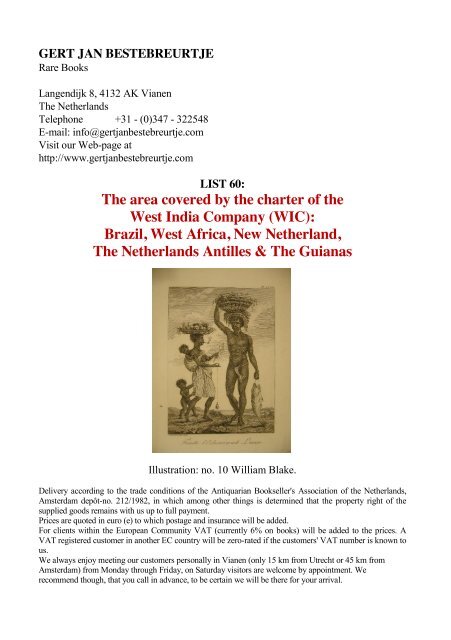 The Area Covered By The Charter Of The West India Company Wic