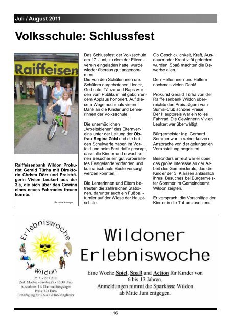 kÃ¶nnen Sie die Gemeindezeitung von Juli/August 2011 als ... - Wildon