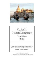 Co.As.It. Italian Language Courses 2013