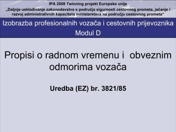 Modul D - Ministarstvo pomorstva, prometa i infrastrukture