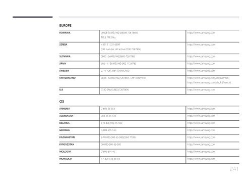 Samsung ME40C User Manual - Touch Screens Inc.