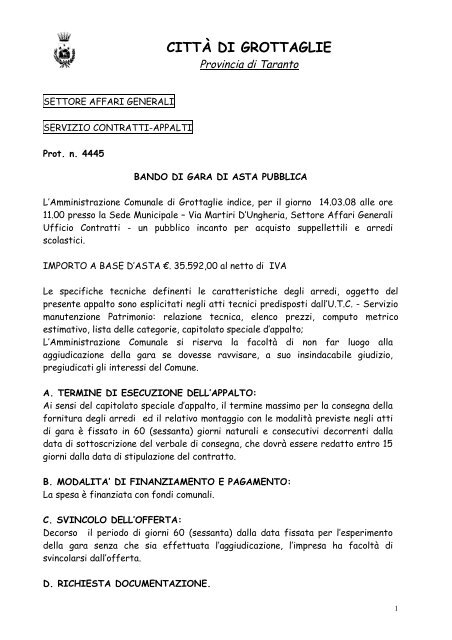 Lettera svincolo cauzione definitiva