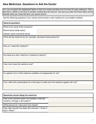 New Medicines: Questions to Ask the Doctor - Sutter Health