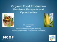 Organic Food Production Problems, Prospects and Opportunities