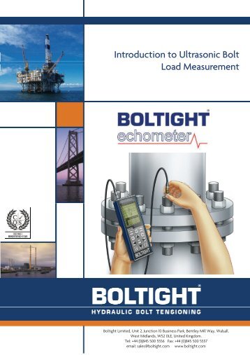 Introduction to Ultrasonic Bolt Load Measurement - Boltight Echometer