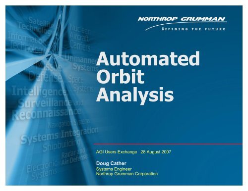 Automated Orbit Analysis - AGI