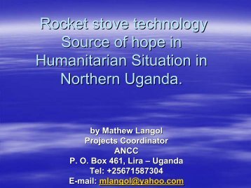 Humanitarian Situation in Northern Uganda.