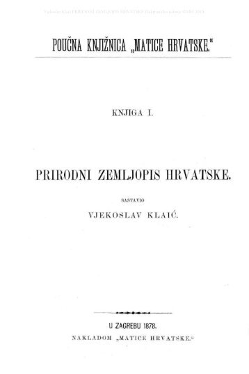 PRIRODNI ZEMLJOPIS HRVATSKE sa slikama u ... - Matica hrvatska