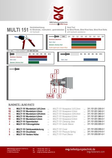 multi 151 - VVG Befestigungstechnik GmbH & Co