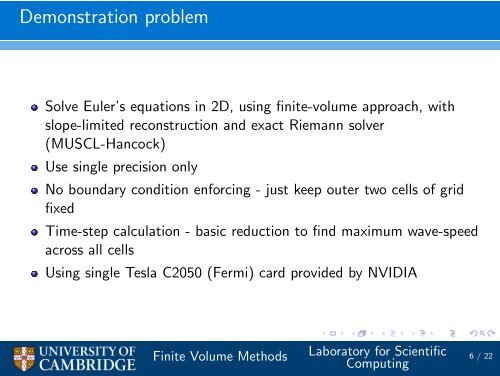 Implementing Finite Volume algorithms on GPUs - many-core.group ...