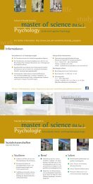 Info-Flyer M.Sc. Psychologie - Sowi - UniversitÃ¤t Mannheim