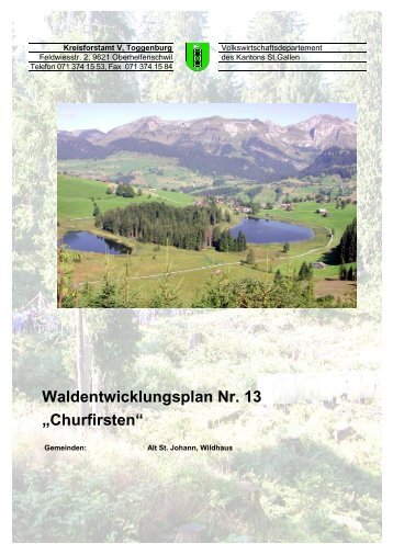 Waldentwicklungsplan Nr. 13 „Churfirsten“ - im St.Galler Wald ...