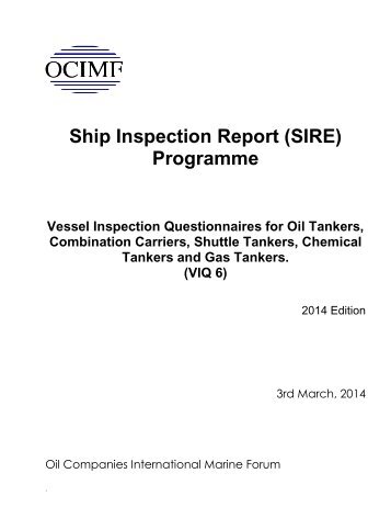 Inspection of Oil Tanker Cargo Tanks