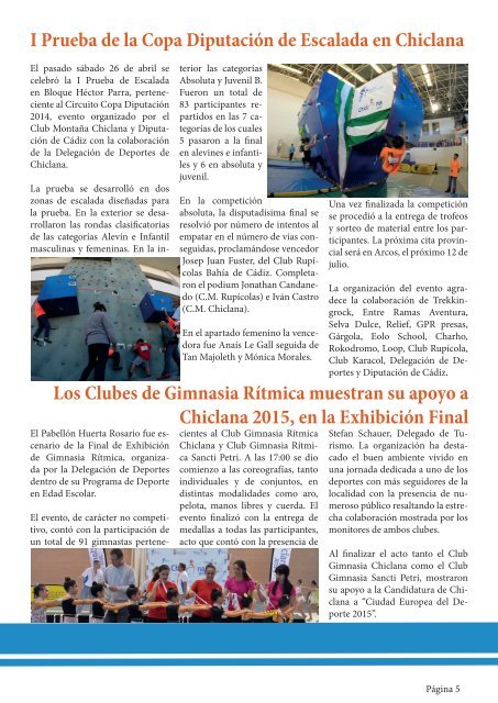 Objetivo Chiclana 2015 Mayo-Junio