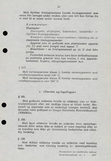 Forskrifter for elektriske anlegg 1967