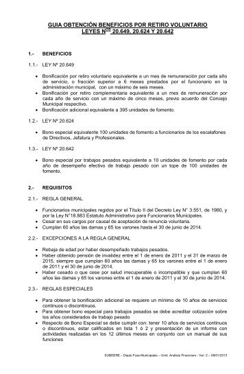 GuÃ­a de obtenciÃ³n de beneficios por Retiro Voluntario