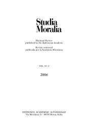 Vol. XXXVIII / 1 - Studia Moralia